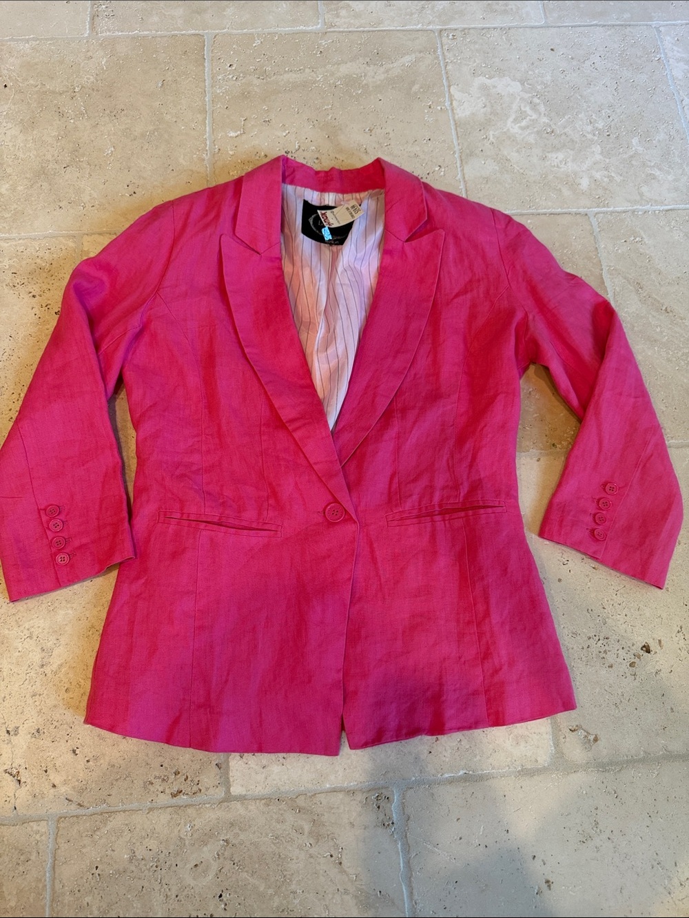 Love Tree Hot Pink Single-Button Blazer
